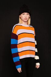 Women Multicolor Striped Sweater Multico striped details view 7