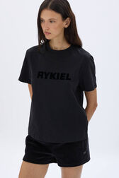 Short-sleeved crew-neck T-shirt Black details view 2