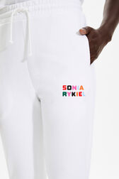 Women Cotton Jogging Pants White details view 2