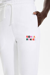 Pantalon de jogging coton femme Blanc vue de détail 2