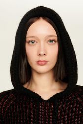 Hoodie lurex femme Raye noir/bronze vue de détail 1