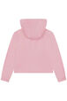 Cardigan à capuche fille velours Rose vue de dos