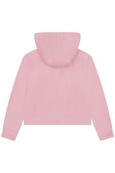 Velvet Girl Hooded Cardigan Pink back view