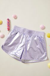 Short fille métallisé Lilas vue de détail 1