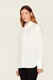 Women Poplin Shirt White details view 3