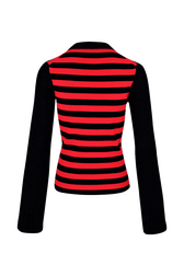 Women Jane Birkin Sweater Black/red back view