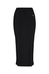Jupe taille haute Noir vue de face