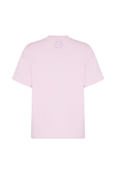 T-shirt col rond manches courtes en jersey de coton Doll pink vue de dos