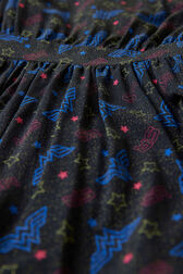 Robe manches longues fille Wonder Woman Noir vue de détail 3