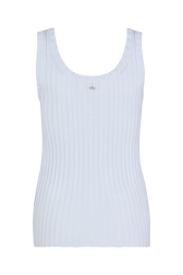 Ribbed tank top Sky back view