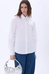 Shirt in cotton with long sleeves White details view 1