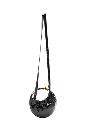 Sac domino mini en vinyle Noir vue de dos