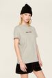 T-shirt multicolore signature femme Gris vue de détail 1
