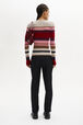 Wool and Lurex Striped Jumper Multico striped back worn view