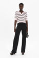 Pantalon droit de tailoring femme Noir vue portée de face