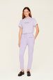 Jogging multicolore signature femme Lilas vue portée de face