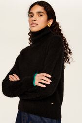 Col roulé mohair femme Noir vue de détail 3