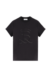 T-shirt jersey de coton femme Noir vue de face