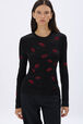 Long-sleeved jersey top Black details view 1
