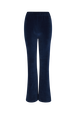 Flared velvet trousers Blue duck front view