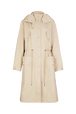 Parka en gabardine monogramme Latté vue de face