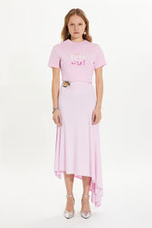 Jersey skirt Doll pink front worn view