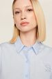Women Poplin Shirt Baby blue details view 1