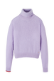 Women Mohair Turtleneck Lilac front view