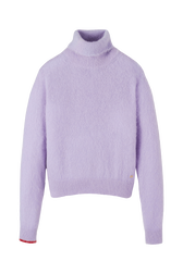 Col roulé mohair femme Lilas vue de face