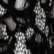 Robe longue asymétrique en dentelle Noir 