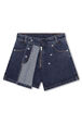 Jupe-short asymétrique en jean Brut vue de détail 1