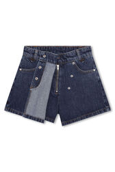 Jupe-short asymétrique en jean Brut vue de détail 1