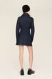 Women Denim Jacket Raw back worn view