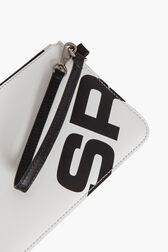 Pochette en cuir imprimé Blanc vue de détail 2