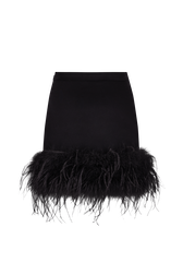 Jersey mini skirt Black back view