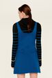 Women Sleeveless Milano Short Dress Prussian blue back worn view