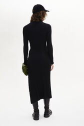 Robe col rond à manches longues Noir vue portée de dos