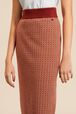 Women Geometric Print Midi Skirt Brun details view 2