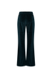 Flared velvet trousers Dark green back view