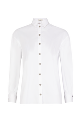 Chemise en popeline Blanc vue de face