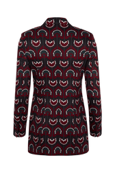 Longline Jersey Jacket Claret back view