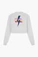 Sweatshirt crop eclair rykiel Gris vue de face