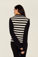 Pullover Jane Birkin femme Raye noir/blanc vue de détail 3