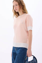 Pull manches courtes épingle Peach vue de détail 1
