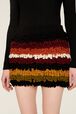 Women Bouclette Wool Short Skirt Multico crea striped details view 7