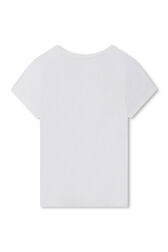 T-shirt illustration en strass Blanc vue de dos