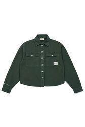 Girl Cropped Shirt - Bonton x Sonia Rykiel Khaki front view