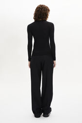 Knitted Jumper Rhinestone Motif Black back worn view