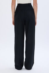 Cool Wool High-waisted Trousers Black details view 1