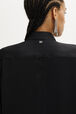 Satin Shirt with Rhinestone Buttons Black details view 3
